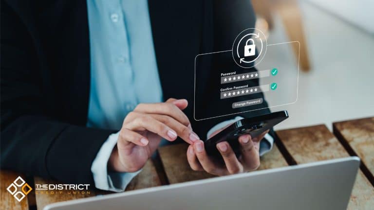 Reset Your Password on The District Online Banking App